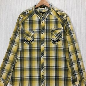 Helix Plaid‎ Button Down Shirt - Long Sleeve, Western Pockets, XXL